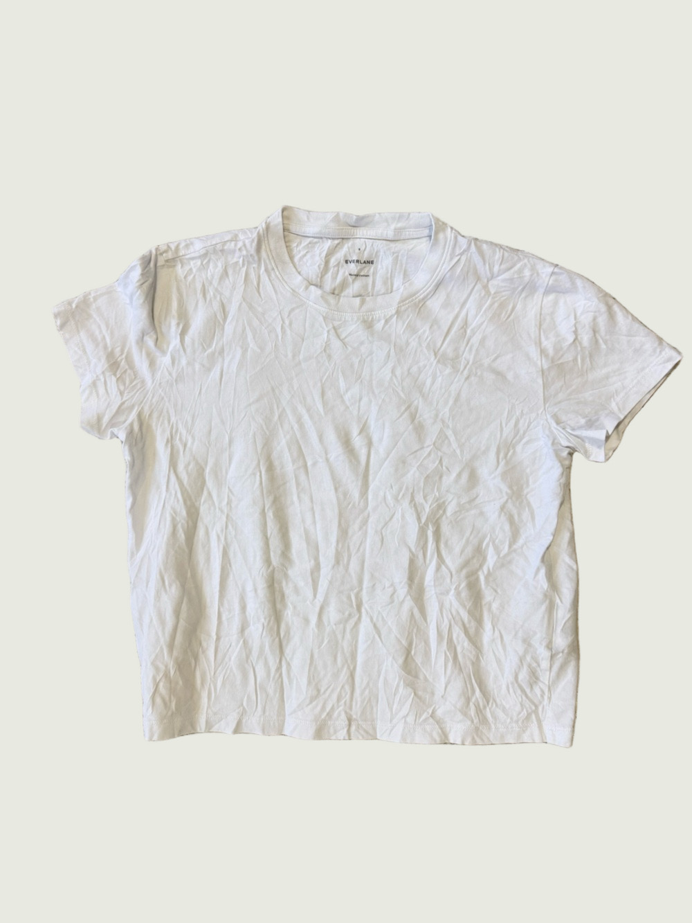 Everlane White Crewneck Organic Cotton Tee Women's Short Sleeve Small